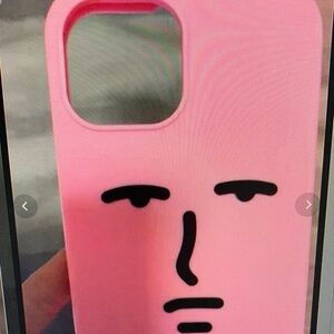 SHEIN Pink Artistic Face Phone Case